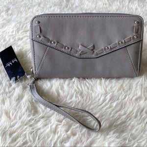 Nicole Miller Grey Wristlet Wallet